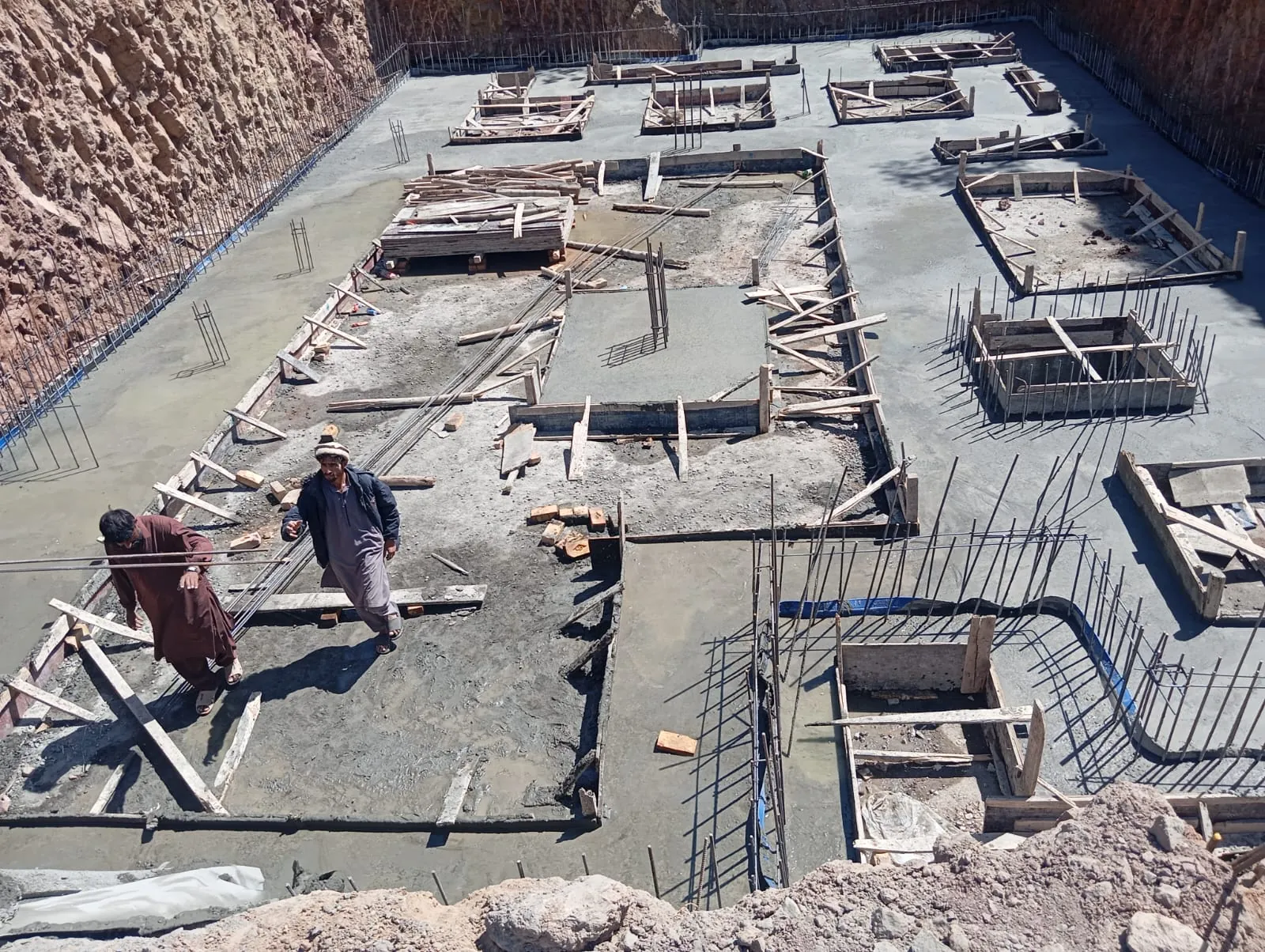 Project 436 Bahria Town — foundation shuttering & steel work